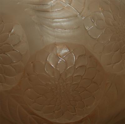 Lalique Dahlias Art Deco Chandelier by Lalique