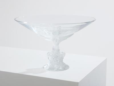 Lalique Lalique large centerpiece bowl frosted and polished crystal 1980