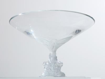 Lalique Lalique large centerpiece bowl frosted and polished crystal 1980