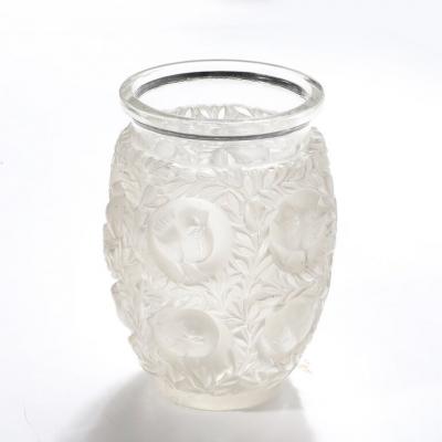 Lalique Mid Century Modernist Crystal Bagatelle Vase signed Lalique