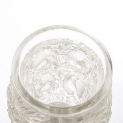 Lalique Mid Century Modernist Crystal Bagatelle Vase signed Lalique