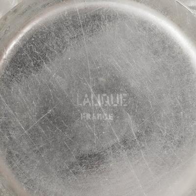 Lalique Mid Century Modernist Crystal Bagatelle Vase signed Lalique