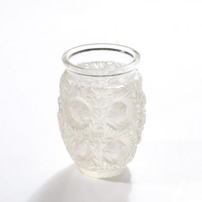 Lalique Mid Century Modernist Crystal Bagatelle Vase signed Lalique