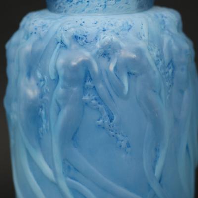 Lalique Rene Lalique Opalescent Glass Sirenes Incense Burner