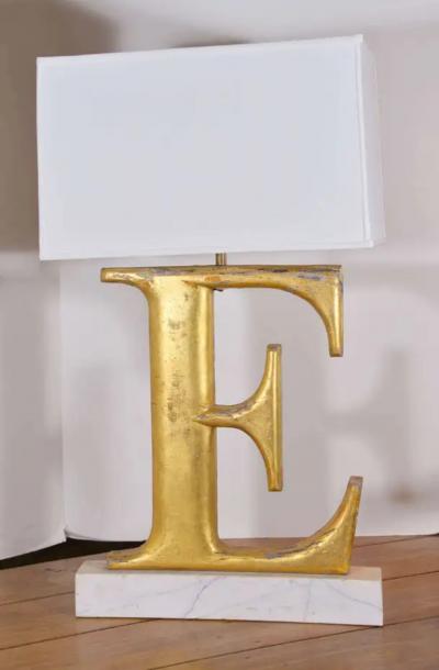 Lamps Made from 19th Century Shop Letters
