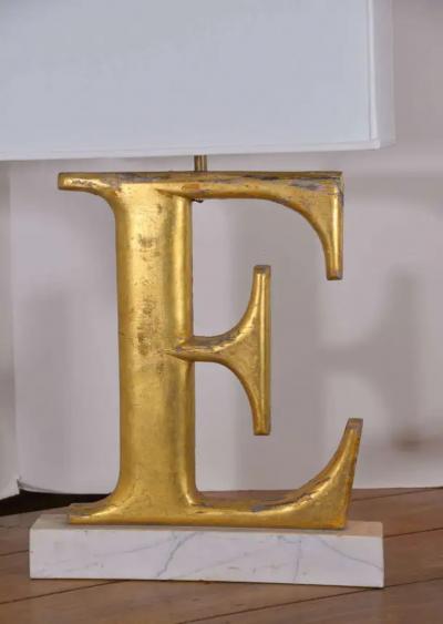 Lamps Made from 19th Century Shop Letters