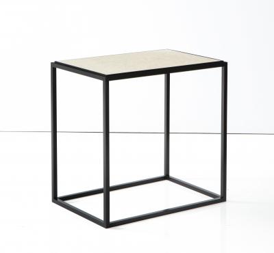 Lance Thompson Made to Order Stone Top Side Table Console with Solid Metal Base