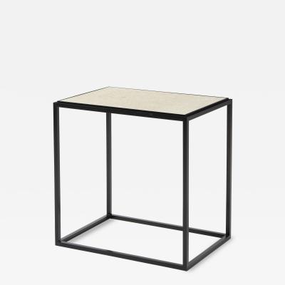 Lance Thompson Made to Order Stone Top Side Table Console with Solid Metal Base