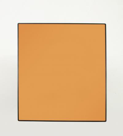 Lance Thompson Mies handmade leather and iron coffee table by Lance Thompson Made to Order