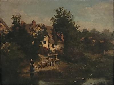 Landscape Painting Probably England 19th century