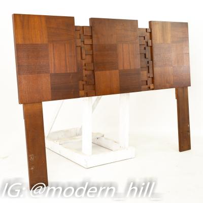 Lane Brutalist Mid Century Walnut Queen Headboard