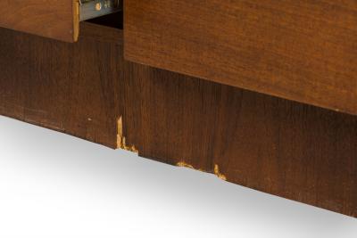 Lane Furniture Mid Century American Mahogany 9 Drawer Staccato Brutalist Lowboy