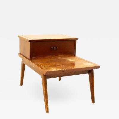 Lane Harlequin Mid Century Walnut Step Side End Table