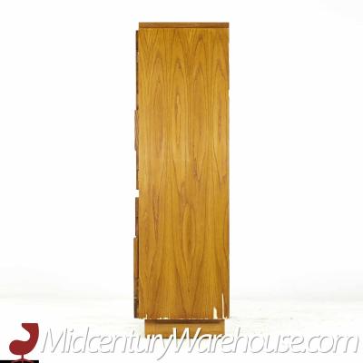 Lane Staccato Brutalist Mid Century Oak Armoire