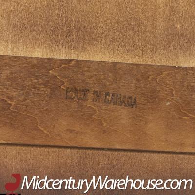 Lane Staccato Brutalist Mid Century Walnut Queen Headboard