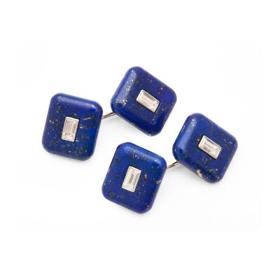 Lapis Diamond Cufflinks