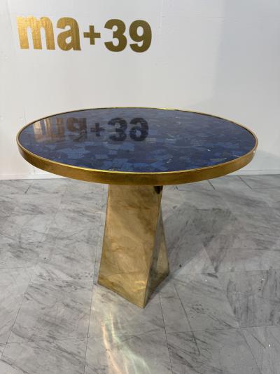 Lapis Lazuli and Bronze Pedestal Table by Fonderia Artistica Ruocco