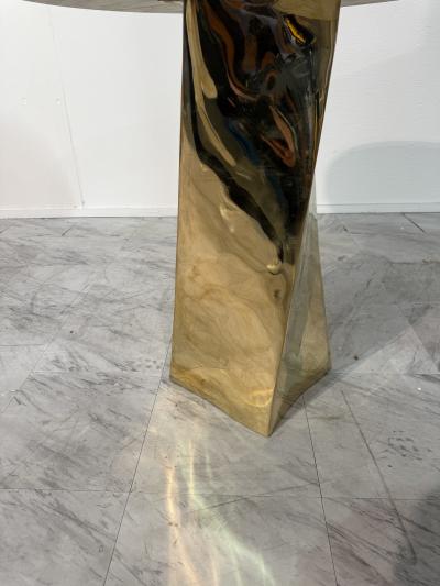 Lapis Lazuli and Bronze Pedestal Table by Fonderia Artistica Ruocco