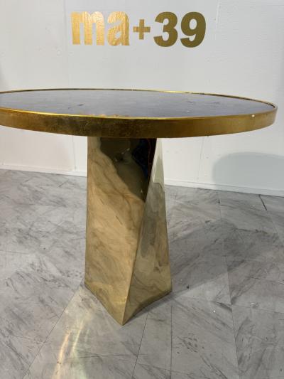 Lapis Lazuli and Bronze Pedestal Table by Fonderia Artistica Ruocco