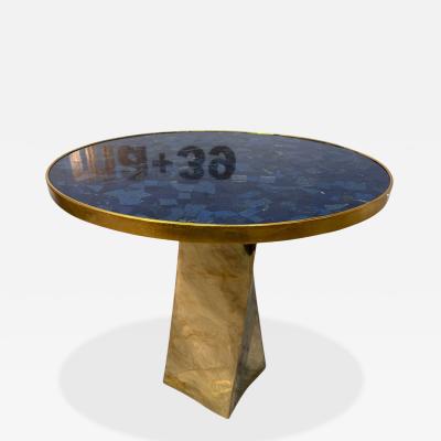 Lapis Lazuli and Bronze Pedestal Table by Fonderia Artistica Ruocco