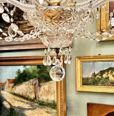Large 12 Light Bohemian Cut Crystal Chandelier