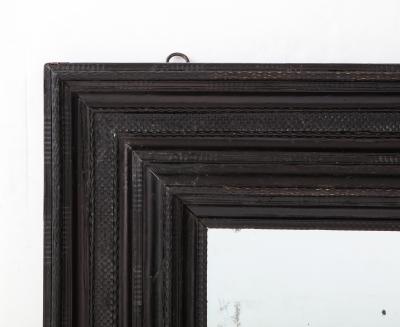 Large 17th C Italian Walnut Ebonized Guilloch Mirror Italy