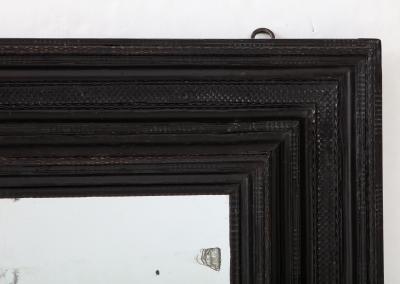 Large 17th C Italian Walnut Ebonized Guilloch Mirror Italy