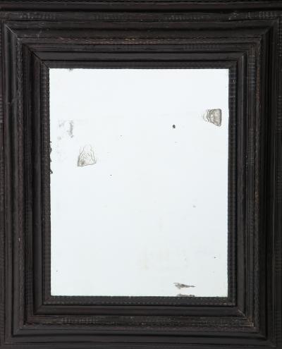 Large 17th C Italian Walnut Ebonized Guilloch Mirror Italy