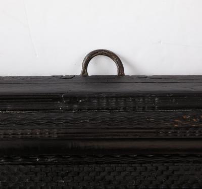 Large 17th C Italian Walnut Ebonized Guilloch Mirror Italy