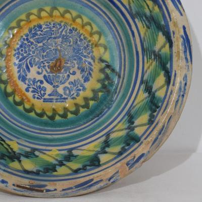 Large 18 19th Century Spanish Glazed Earthenware Bowl