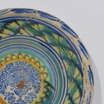 Large 18 19th Century Spanish Glazed Earthenware Bowl
