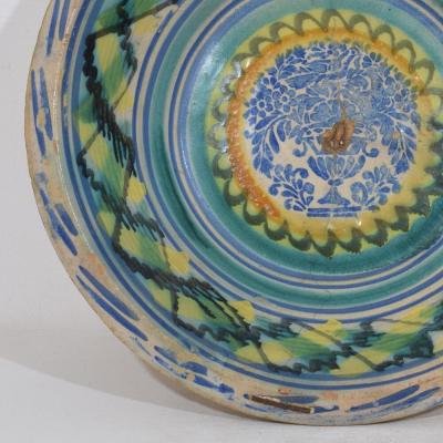 Large 18 19th Century Spanish Glazed Earthenware Bowl