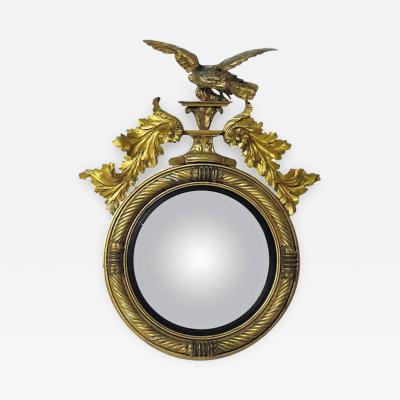 Large 1810 English Regency Period Convex Mirror