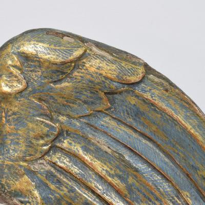 Large 18th Century Italian Carved Wooden Wing of a Baroque Angel