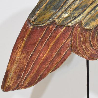 Large 18th Century Italian Carved Wooden Wing of a Baroque Angel