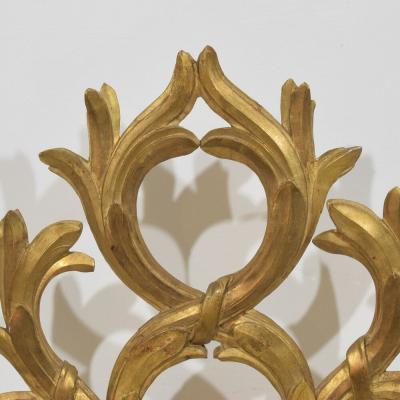 Large 18th Century Italian Neoclassical Carved Giltwood Ornament