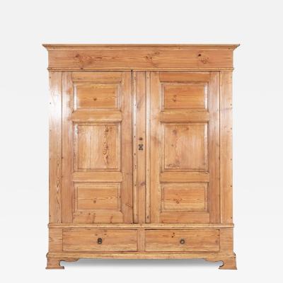 Large 18thC English Pine Armoire Cupboard