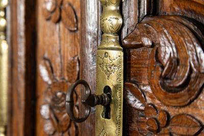 Large 18thC French Carved Walnut Armoire