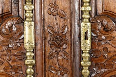 Large 18thC French Carved Walnut Armoire