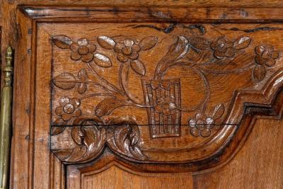 Large 18thC French Carved Walnut Armoire