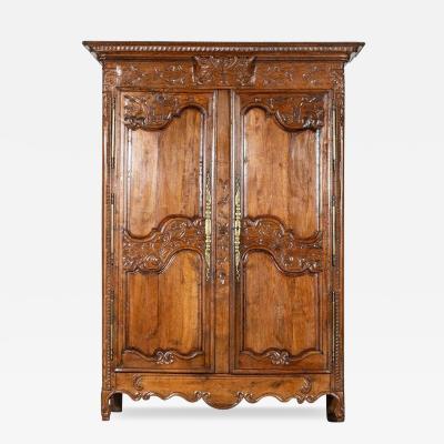 Large 18thC French Carved Walnut Armoire