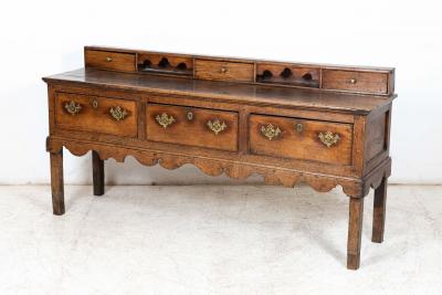 Large 18thC Welsh Oak Vernacular Dresser Base