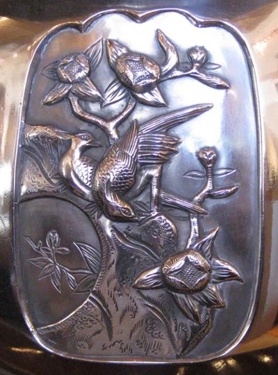 Large 1930s Art Deco Urn Nature Relief