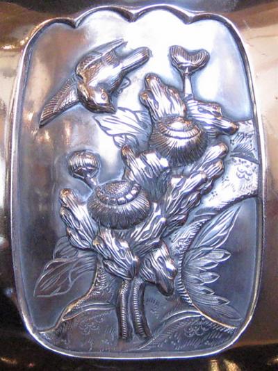 Large 1930s Art Deco Urn Nature Relief