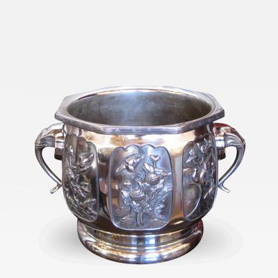 Large 1930s Art Deco Urn Nature Relief