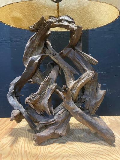 Large 1940s Driftwood Table Lamp