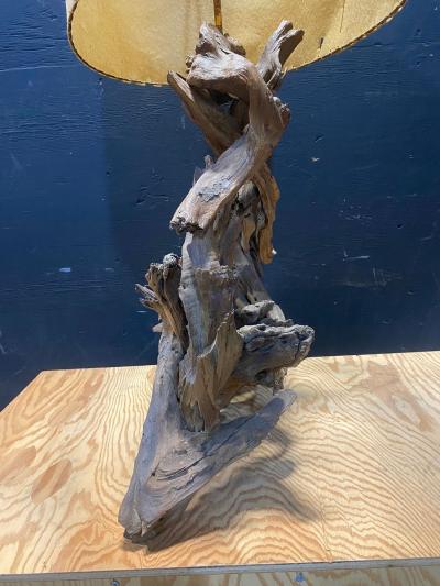 Large 1940s Driftwood Table Lamp