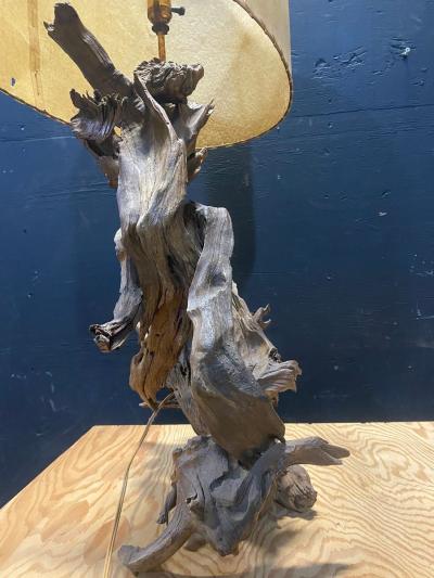 Large 1940s Driftwood Table Lamp