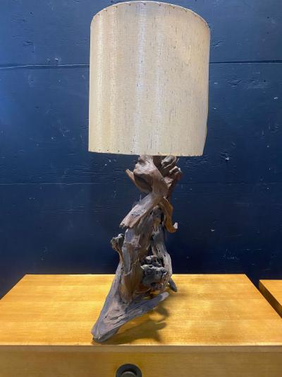 Large 1940s Driftwood Table Lamp
