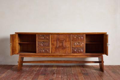 Large 1940s Italian Carved Sideboard